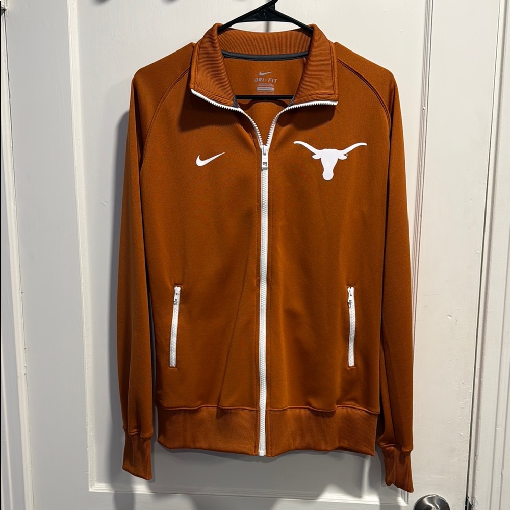 Nike Brown Bomber Jacket with Ribbed Cuffs